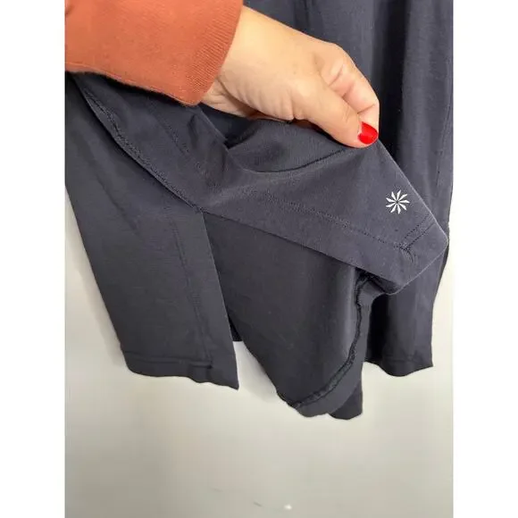 Athleta Women’s Tranquility Top Black Yoga Activewear Outdoor Shirt size Small - Picture 7 of 8